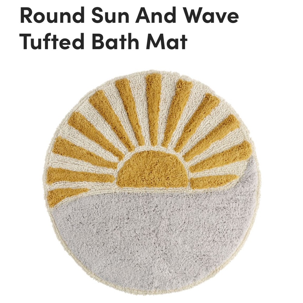 World Market Sun and wave tufted bath mat